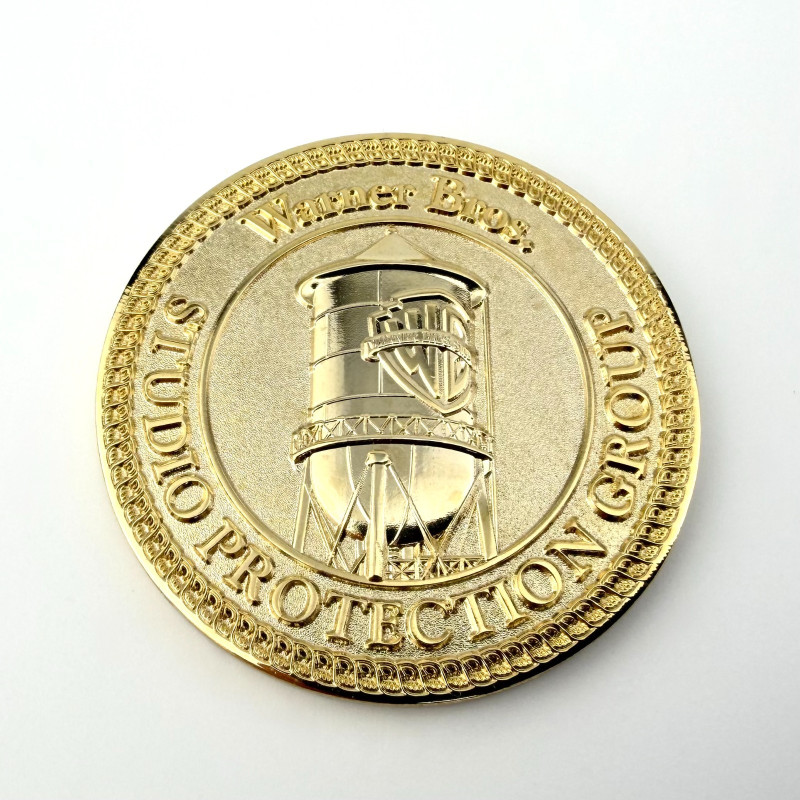 Rare Warner Bros. Studios Protection Group Challenge Coin - Security Team Medal