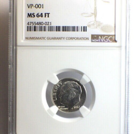 NGC MS 64 FT 1962 D/D LIBERTY DIME VP-001