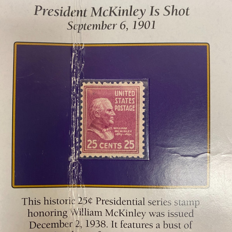 1901 O Morgan Silver Dollar U S Postal Commemorative Stamp Set Rare 25c Stamp