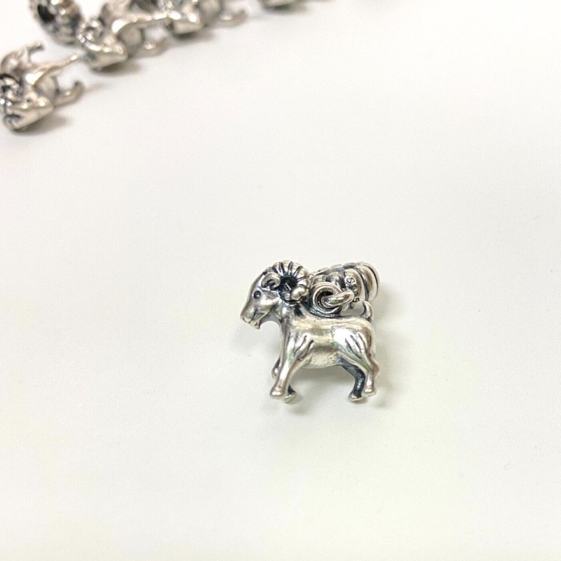 Pandora 925 silver #791098 Ram Dangle Slide Bead Charm Pandora 925 silver #791098 Ram Dangle Slide Bead Charm