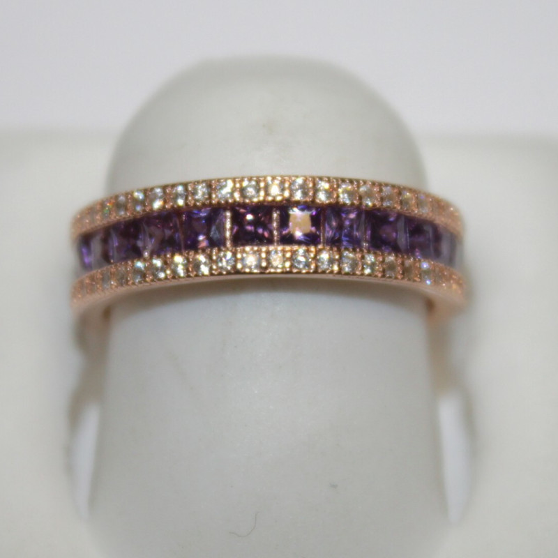 Shashi Lavashing Pink Rubies & Diamond Round Woman Ring Size 6 Shashi Lavashing Pink Rubies & Diamond Round Woman Ring Size 6
