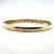Sterling 925 Signed CN FZN Three Row Cubic Zircon Hinged Bangle 8.2''