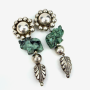 Rare Elephant Turquoise Stone Clip on Earrings Mexico TR-161