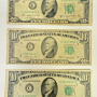 Lot of 3 Series 1950C $10 Federal Reserve Notes Old U.S. Ten Dollar Bills