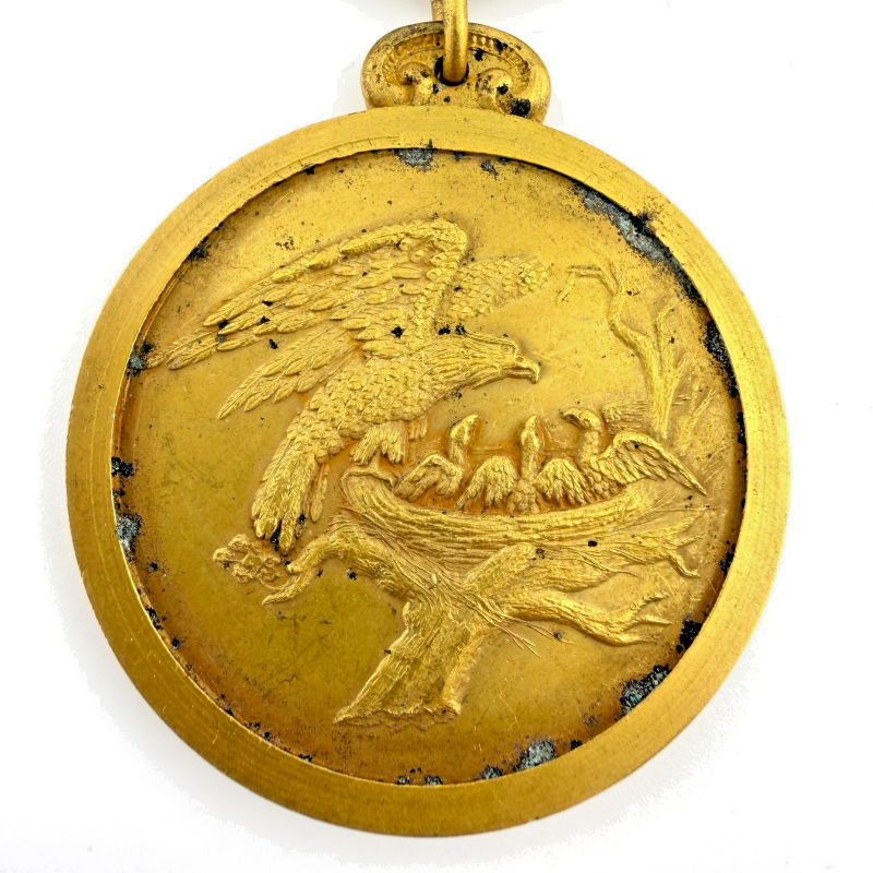 Vintage Past President Medal - PHC Fraternal Lodge Jewel, Eagle Over Nest