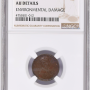 NGC 1917 1C LINCOLN CENTS,WHEAT REVERSE AU DETAILS ENVIRONMENTAL DAMAGE 