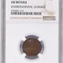 NGC 1917 1C LINCOLN CENTS,WHEAT REVERSE AU DETAILS ENVIRONMENTAL DAMAGE 