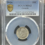 1936 PCGS MS62 Canada 10C