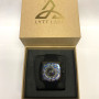 LYTT GUN BLUE HANDS BLACK STITCHING MEN'S WATCH 45 MM