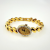 Longines Quartz Women's Watch Gold Tone Oval Diamond Bezel Bracelet BT 9815