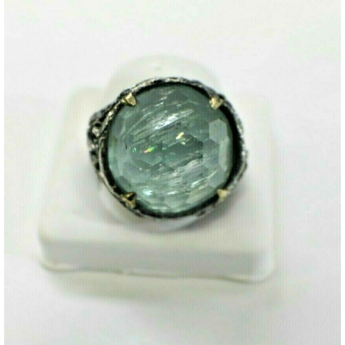 Antique Russian Silver 925 Designed With White Mineral Stone Size 8 RING