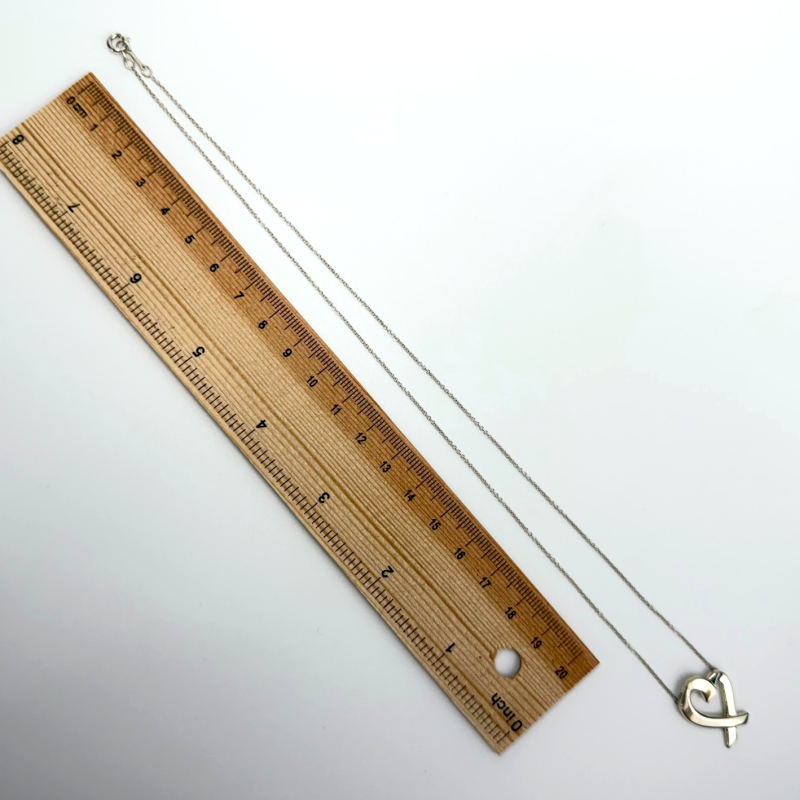 Tiffany & Co. Paloma Picasso Sterling Silver Loving Heart Pendant Necklace 18"