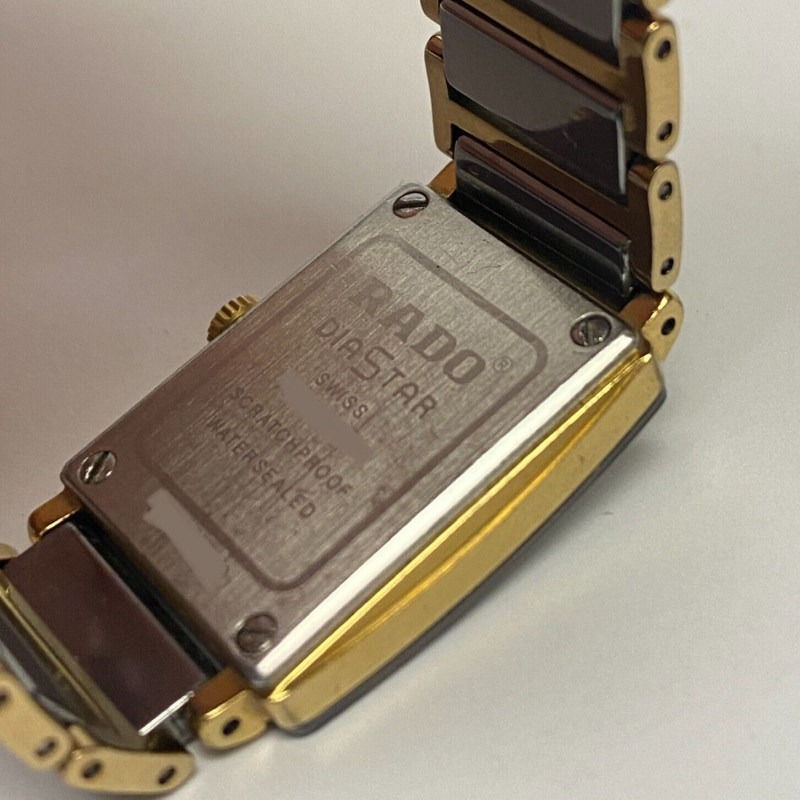 Rado DiaStar Woman’s Watch White Ceramic Yellow Gold Tone