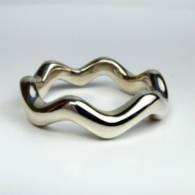 Tiffany & Co. Paloma Picasso Silver Zig Zag Band Ring Size 4.5