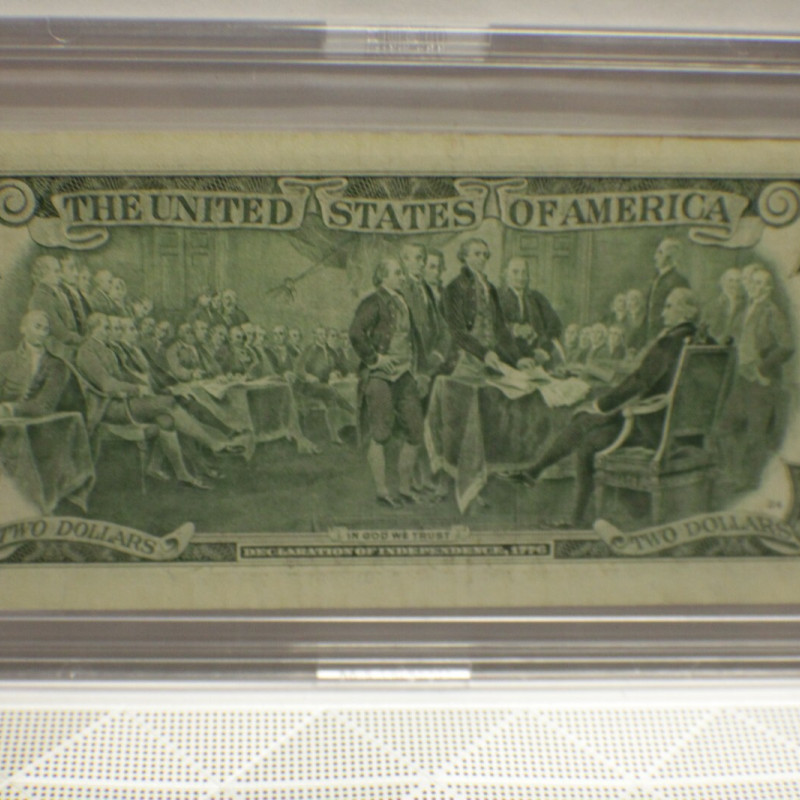 Uncirculated Series 2003A $2 Bill  Oregon with Clear Case Holder Uncirculated Series 2003A $2 Bill  Oregon with Clear Case Holder