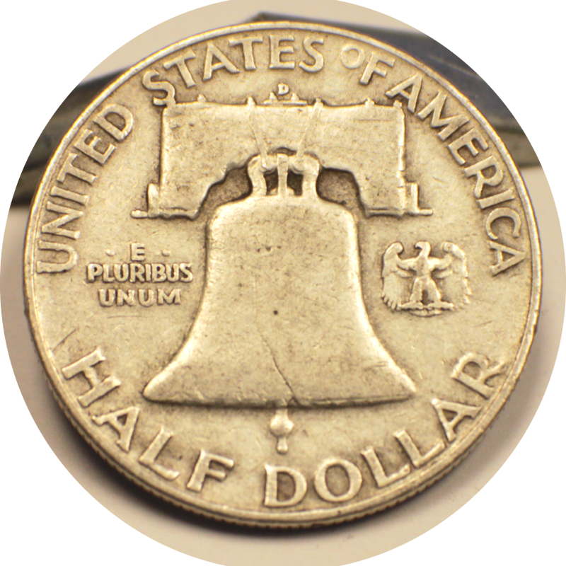 1953 D Franklin Half Silver Dollar Coin #003