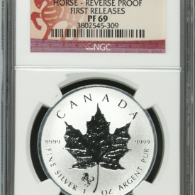 2014 - CANADA - MAPLE LEAF S $5 HORSE PRIVY - NGC PF 69 - FIRST RELEASES