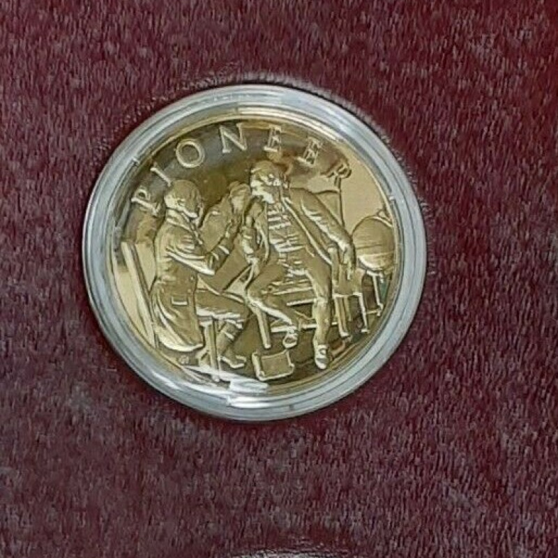 VERY RARE GENIUS OF THOMAS JEFFERSON 24K Gold Plating on STERLING PROOF SET 1976 VERY RARE GENIUS OF THOMAS JEFFERSON 24K Gold Plating on STERLING PROOF SET 1976