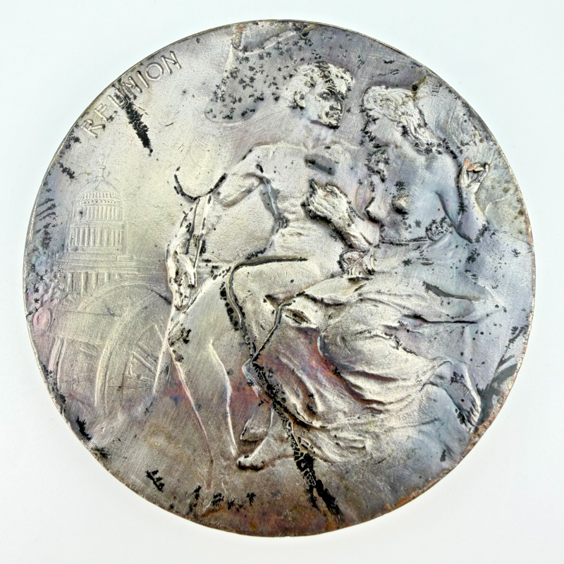 1909 Lincoln Reunion Medal - Henning Ryden, C.H. Hanson 63mm Silvered Bronze