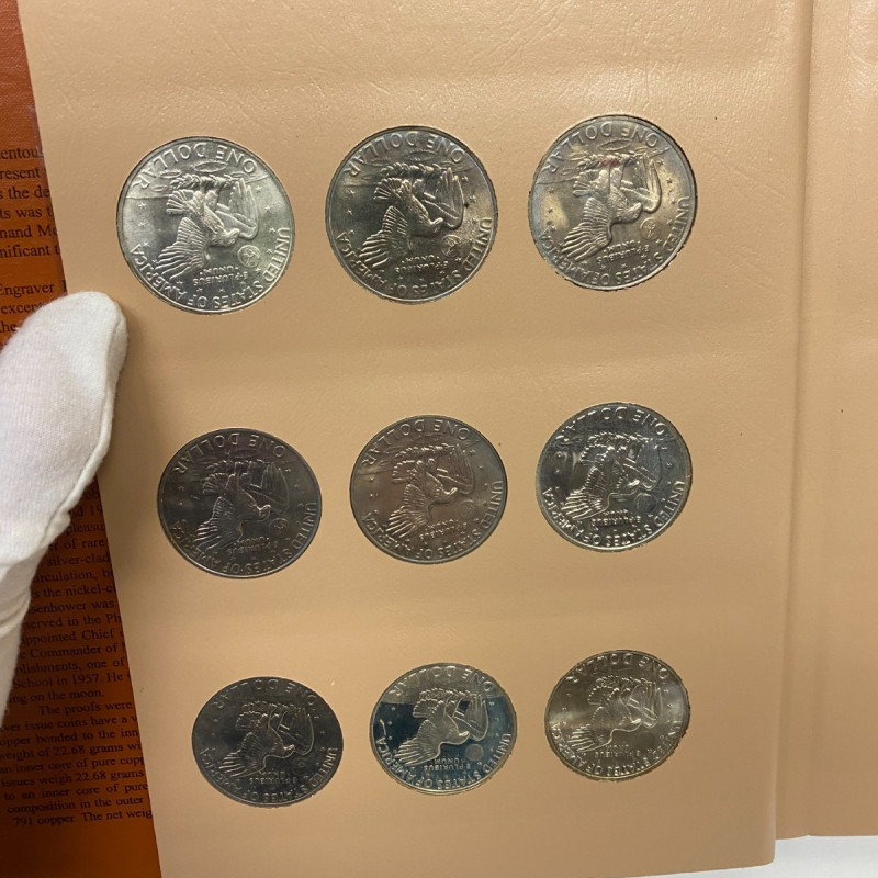 Complete 32-Coin 1972-1978 $1 Eisenhower Dollar Dansco 8176 Album
