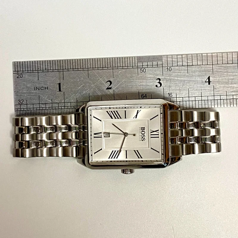 Vintage Hugo Boss Rectangular Silver Dial Quartz