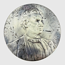 1909 Lincoln Reunion Medal - Henning Ryden, C.H. Hanson 63mm Silvered Bronze