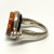 Ring 925 Silver Natural Honey Amber Size 6.25