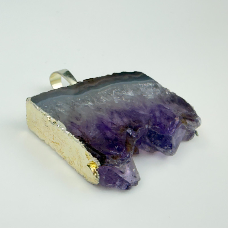 Amethyst Stalactite Geode Purple Handcrafted Pendant