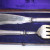 SILVER PLATE ANTIQUE FORK AND KNIFE 12 INCHES "RMEN" Silver Mark