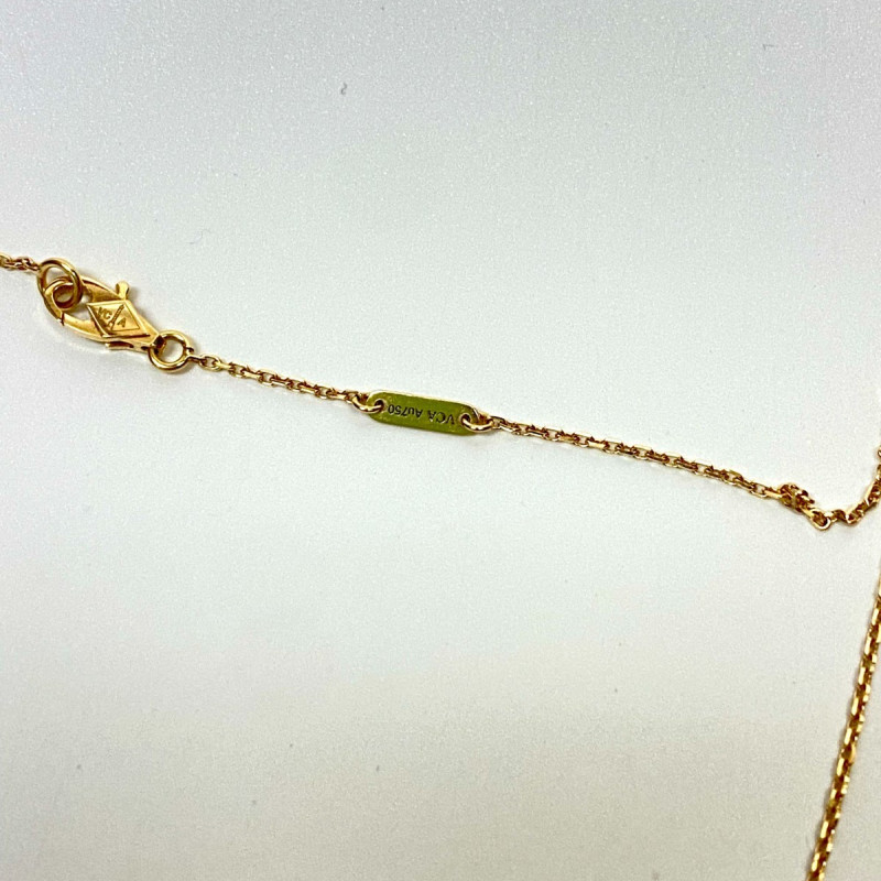 Van Cleef & Arpels Sweet Alhambra Necklace 18k Yellow Gold Mother of Pearl