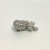 Silver pendant, 925 skull with CZ, Stamped 925