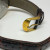 MICHALE DIAMOND BEZEL WITH ORIGYN LEATHER BAND WATCH 36mm