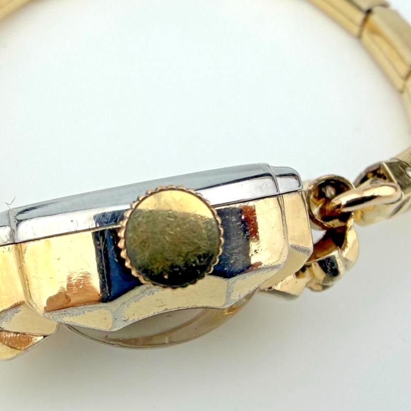 Vintage LaMarque 17 Jewels Ladies Gold Watch Expansion Bracelet Swiss 5.5 in