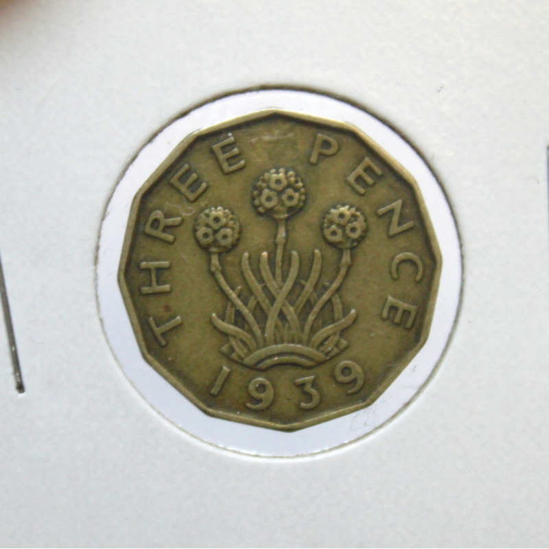 1939 Great Britain 3 Pence KM# 849    #3