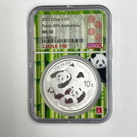 2022 China S10Y Panda 40th Anniversary NGC MS 70