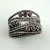Pandora Sterling Silver Pink Rhodolite Gemstone Hidden Romance Wrap Ring Size 7
