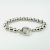Vintage Italian ALF Sterling Silver 925 Ball Bead Bracelet Toggle Clasp
