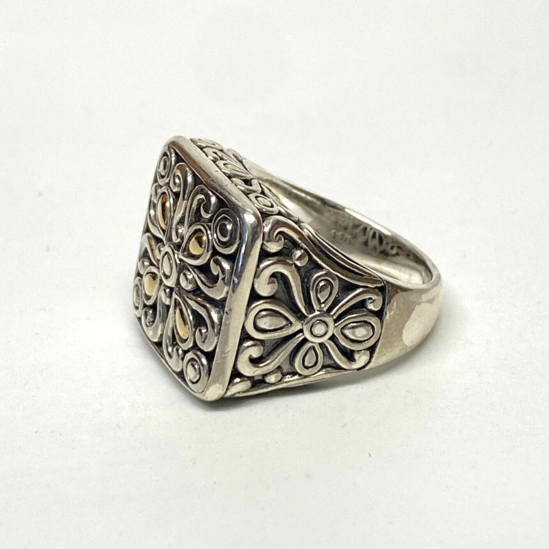 ANGELA BY JOHN HARDY STERLING SILVER 14K GOLD RING ANGELA BY JOHN HARDY STERLING SILVER 14K GOLD RING