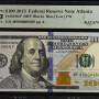 PMG FANCY LOW SERIAL NUMBER 100$ BILL 2013 MF00000959F MF00000960F