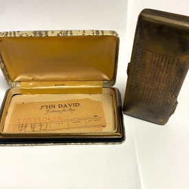 Vintage Gillette Pocket Edition Safety Razor Original Cases, John David Receipt