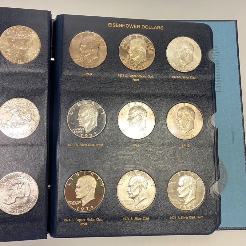 Whitman Album #9131 Eisenhower Dollar 32 Coins 1971 -1978 PDS