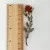 Antique Art Nouveau England .925 Sterling Silver Carved Amber Rose Brooch