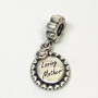 Authentic Pandora Charm Loving Mother Dangle 791127CZ W Suede Pouch