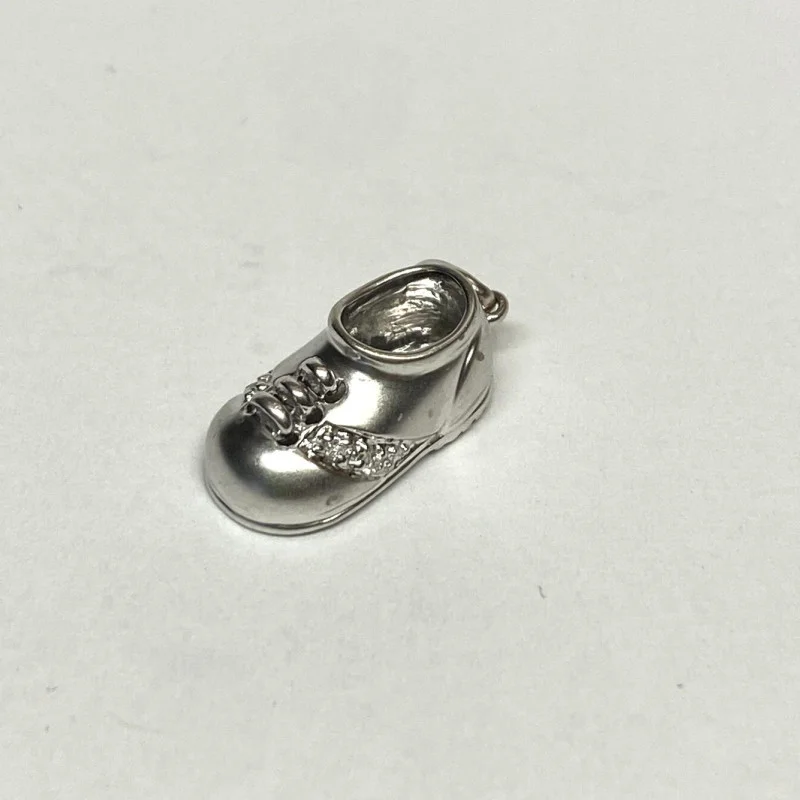 14K Baby Shoe Charm With Engraving 585 0n Pendent