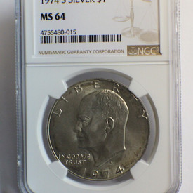 1974 S EISENHOWER SILVER DOLLAR MS64 $1