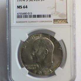 1974 S EISENHOWER SILVER DOLLAR MS64 $1