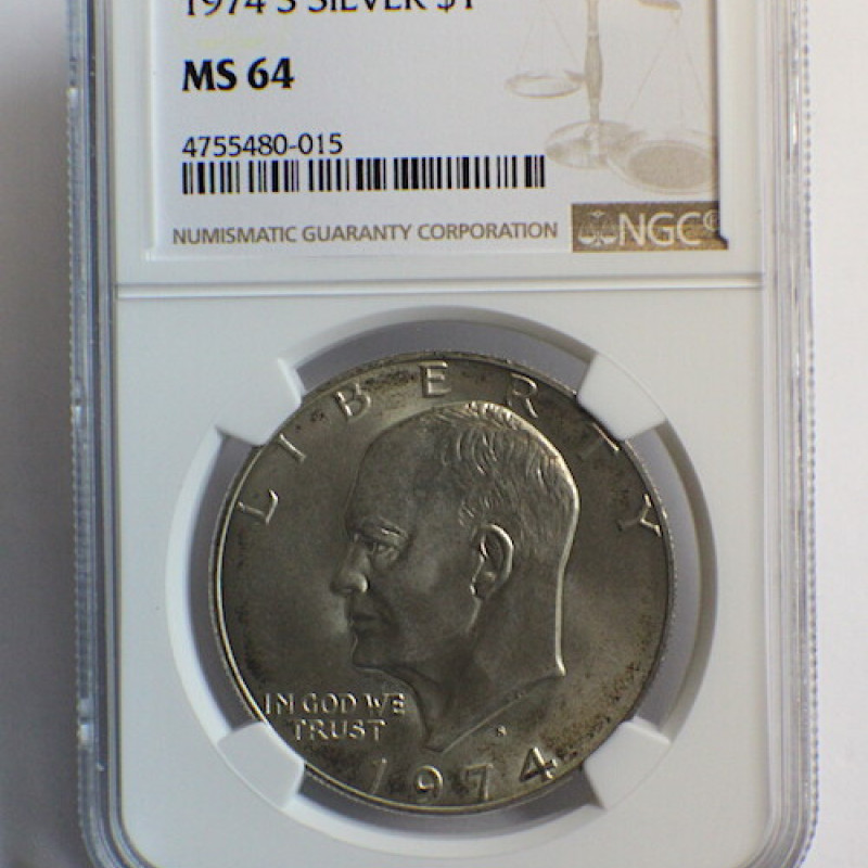 1974 S EISENHOWER SILVER DOLLAR MS64 $1 1974 S EISENHOWER SILVER DOLLAR MS64 $1