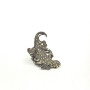 Antique Sterling Silver Marcasite lizard Ring Size 7 