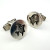Vintage Hawaii Modernist Sterling Silver 925 Fish Round Cufflinks