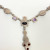 NICKY BUTLER STERLING UNUSUAL FESTOON DRAPE MOONSTONE, GARNET 17 NECKLACE